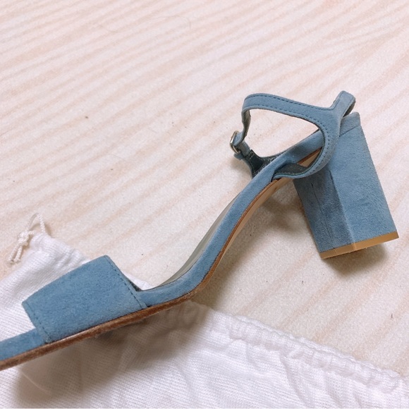 Stuart Weitzman Blue Velvet Sandals US 7 1/2M - Picture 5 of 7